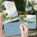 Search for blue watercolor wedding invitations Mountain