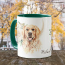 Search for dog golden retriever mugs Portrait