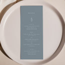 Search for dusty blue wedding menus Minimal
