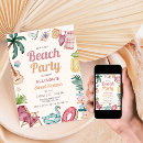 Search for flamingo beach party invitations Palm tree