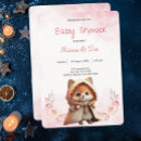 Search for cute woodland animals baby shower invitations Pink