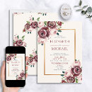 Search for dusty rose and burgundy wedding invitations Vintage