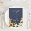 Search for navy blue and yellow sunflower invitations Watercolor