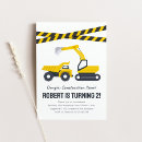 Search for construction zone birthday invitations Stop the traffic