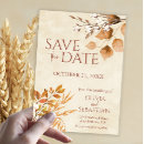 Search for leaves wedding save the dates Terracotta