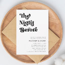 Search for typography rehearsal dinner invitations The night before