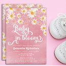 Search for rectangle daisy baby shower invitations Groovy