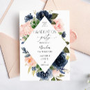 Search for blush and navy blue invitations Elegant