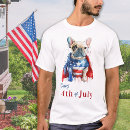 Search for french bulldog 4th of july tshirts Red white and blue