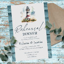 Search for lighthouse rehearsal dinner invitations Coastal