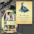 Search for vintage peacock wedding invitations Rustic boho bohemian feathers
