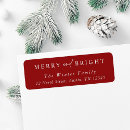 Search for merry and bright return address labels Modern