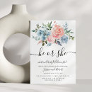 Search for he or she gender reveal invitations Floral