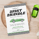 Search for boy second birthday invitations Chequered flag