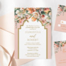 Search for peach and gold wedding invitations Couple