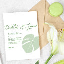 Search for tropical leaf wedding invitations Unique