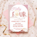 Search for boho 4th birthday invitations Rainbow