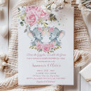 Search for free baby shower invitations Watercolor cartoon illustration kawaii