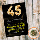 Search for 45th birthday invitations Glitter