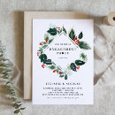 Search for greenery engagement party invitations Winter