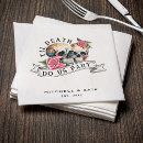 Search for skull wedding napkins Skeleton