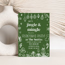 Search for jingle and mingle christmas invitations Hand drawn