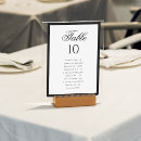 Search for black and white table cards Classic