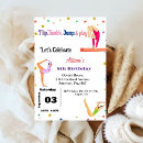 Search for gymnastics girl birthday invitations Gold glitter stars