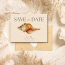 Search for seashells save the dates Beach