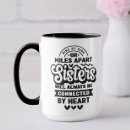 Search for sisters by heart mugs Typography