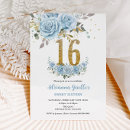 Search for blue and gold sweet 16 invitations For kids