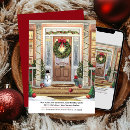 Search for home christmas cards Watercolor illustration