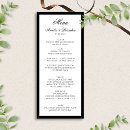 Search for black and white wedding menus Formal