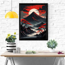 Search for japanese sunset art Mountain