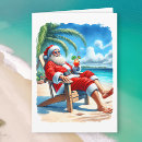 Search for funny beach christmas cards Santa