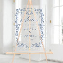 Search for floral welcome signs Dusty blue