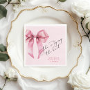 Search for bridal luncheon napkins Pink bow