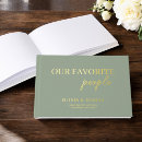 Search for sage green wedding guest books Gold