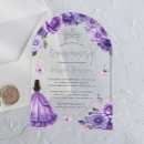 Search for purple silver quinceanera invitations Butterflies