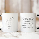 Search for leo zodiac mugs Black and white