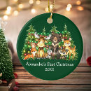 Search for forest green christmas tree decorations Woodland animals