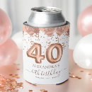 Search for 40th birthday can coolers Blush pink
