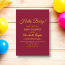 Search for burgundy baby shower invitations Simple