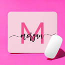 Search for cute girly mousepads Monogrammed