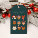 Search for christmas cat gift tags Green