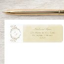 Search for gold crown return address labels Elegant