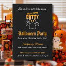 Search for funny halloween invitations Black cat