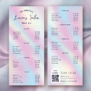Search for salon price lists Aesthetician