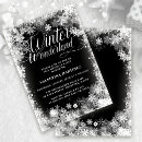Search for winter wonderland snowflakes invitations December january february