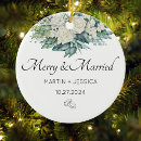 Search for our first married christmas tree decorations Merry and married